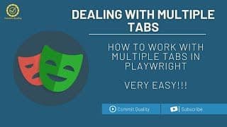 Playwright Working with Multiple tabs (NODEJS)