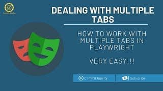 Playwright Working with Multiple tabs (NODEJS)