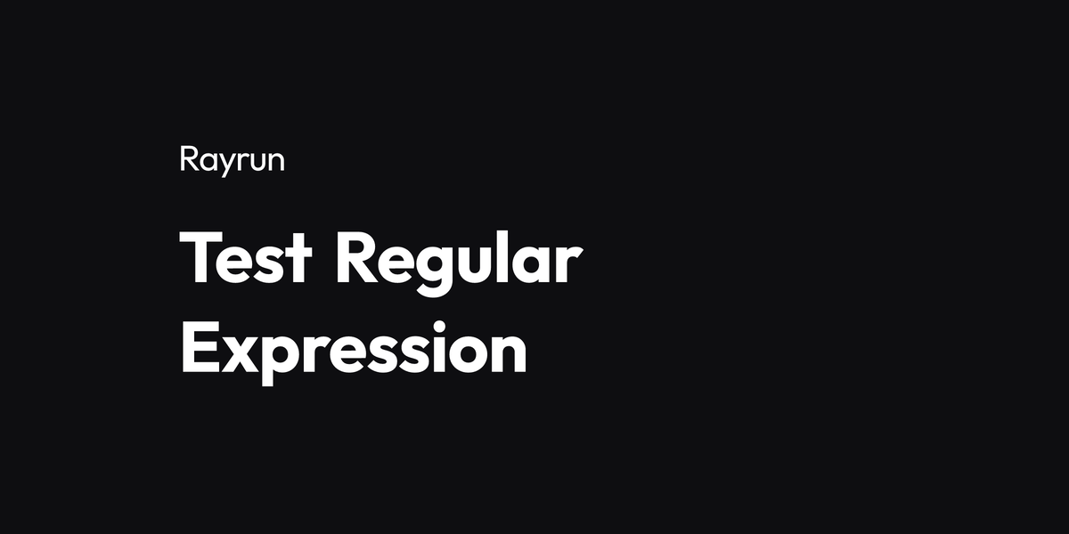 Test regular expression